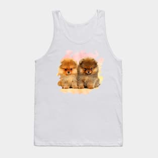 Cute Pomeranian German Spitz  Puppies Tank Top